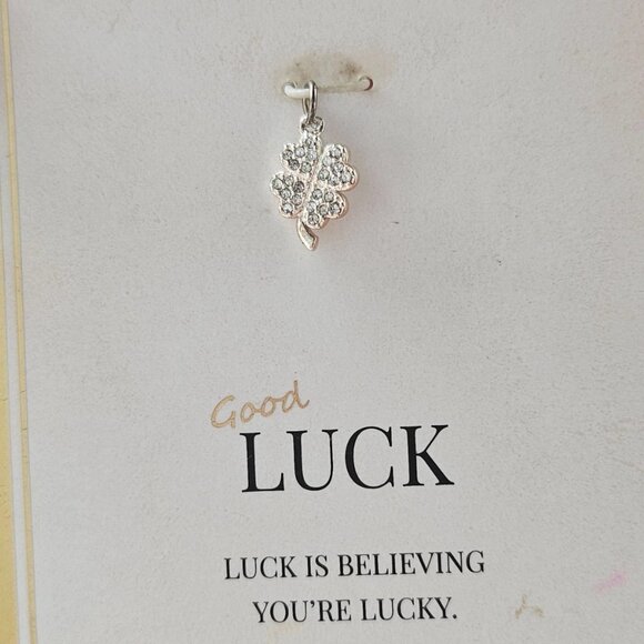 Footnotes Good Luck Charm Crystals Accent Leafs Charm Only - Picture 8 of 10